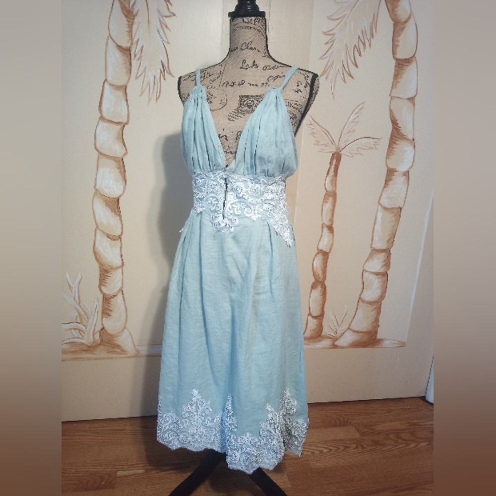 Linen and lace dress